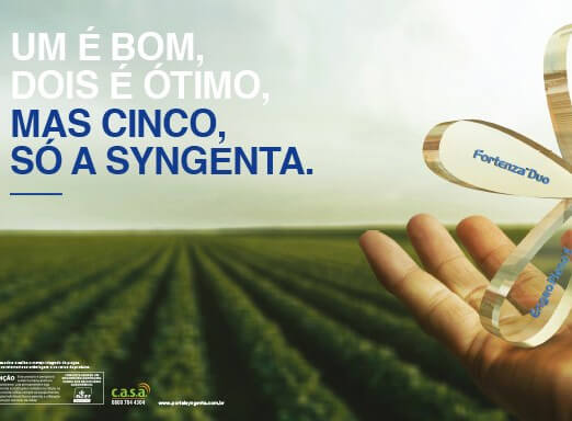 Um é bom, dois é ótimo, mas cinco só a Syngenta tem