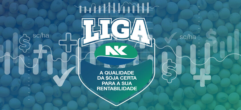 Banner das sementes de soja NK. Qualidade da soja certa para a rentabilidade.