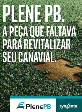 Banner da muda de cana-de-açúcar pré-brotada Plene PB