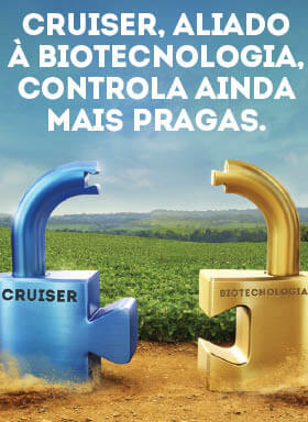 Banner do inseticida para tratamento de sementes Cruiser 350 FS