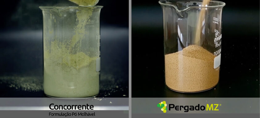 Imagem que mostra a formulação de Pergado MZ e da concorrência