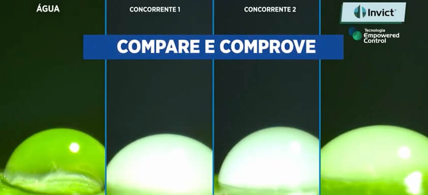 Comparativo da absorção do fungicida Invict