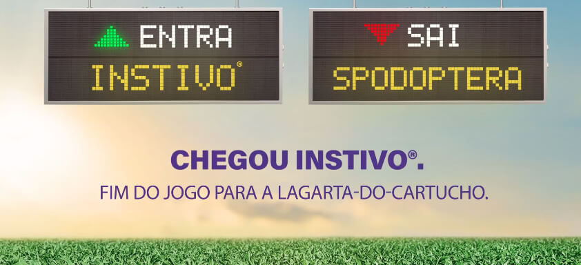 Imagem do slogan Entra Instivo Sai Spodoptera