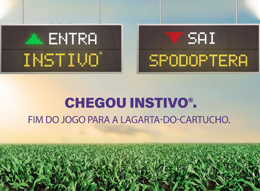 Imagem do slogan Entra Instivo Sai Spodoptera