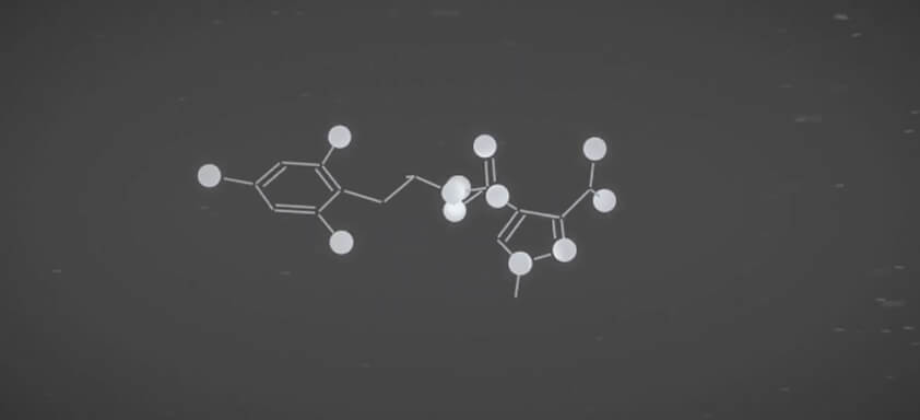 Ilustração da estrutura da molécula Adepidyn