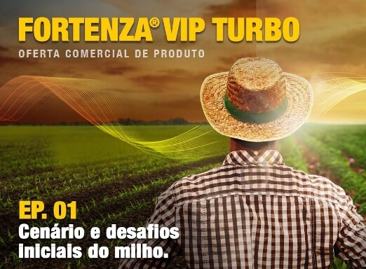 Agricultor diante de plantação de milho