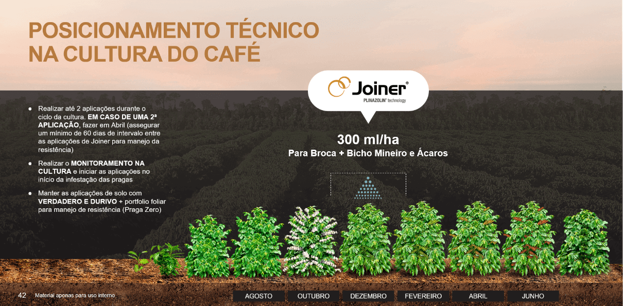 Posicionamento do fungicida Alade na cultura.